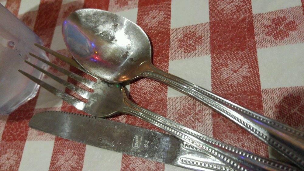 dirty utensils