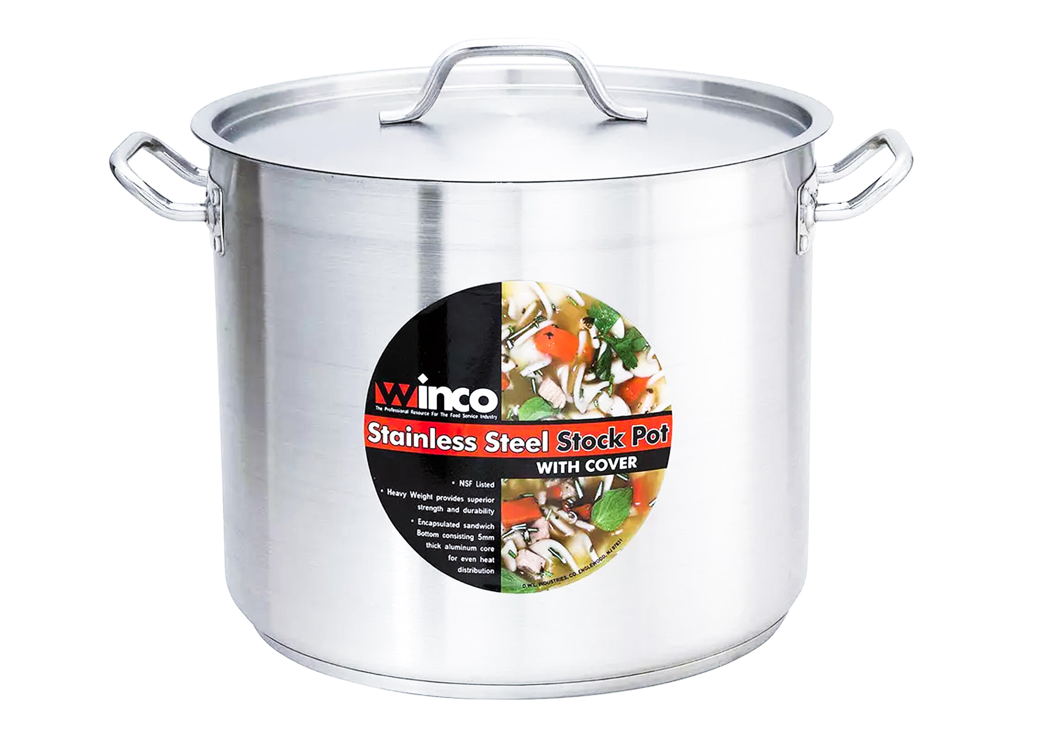  Winware Stainless 20-Quart Steel Stock Pot with Cover: Home &  Kitchen